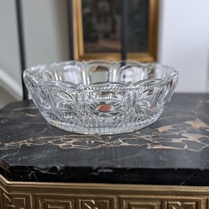 Bohemia Lead Crystal Pinwheel Bowl Vintage